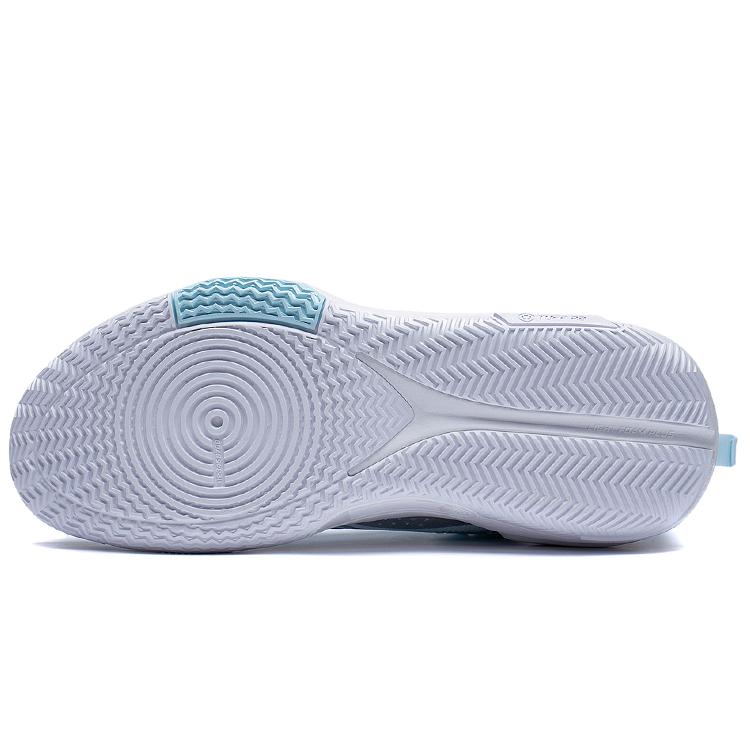 Li Ning Speed 9 Cushioning Slip Resistant Abrasion Resistant Rebound Low top Basketball Shoes Men's Blue Silver ABPT001-6