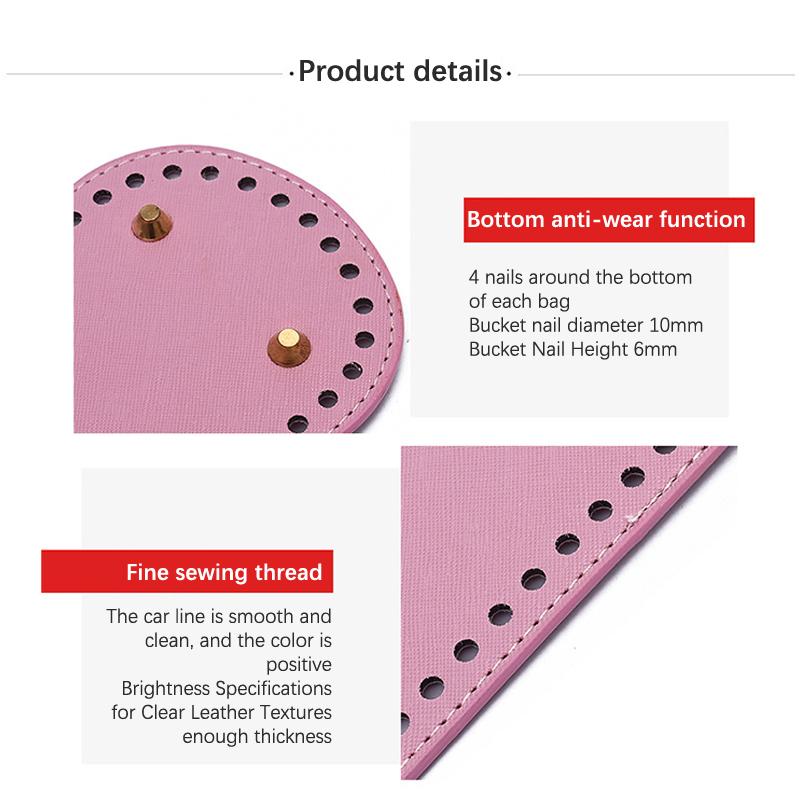 22*10Cm Long Bottom For Knitted Bag Pu Leather Bag Base Handmade Bottom With
