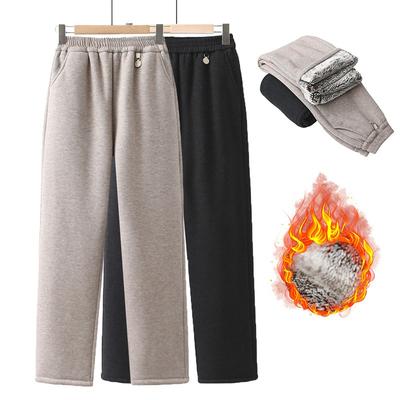 Schneefuchs Samt verdickt Mutterhose Winter warme Samthose Mittelalter ältere Frauen Winter gerade Damenhose Oma Baumwollhose