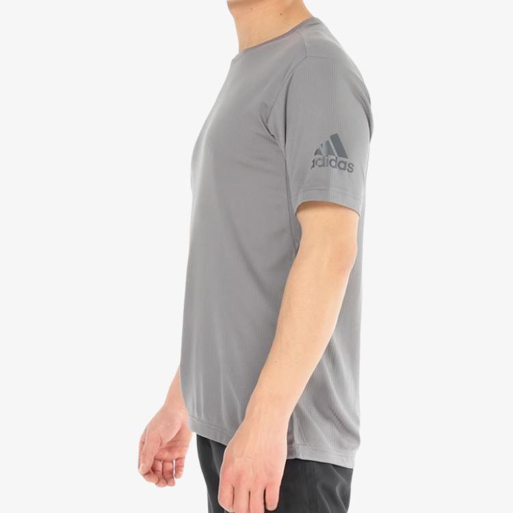 adidas T Shirts Men's Gray Crew Neck Moderate CZ5423