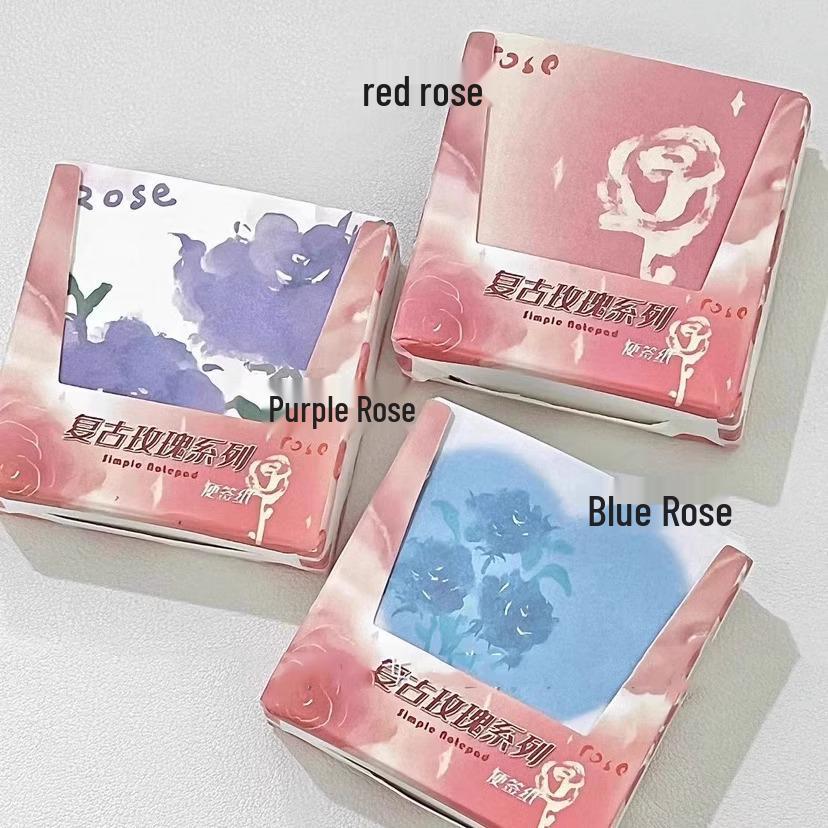 

Ретро Роза Бабочка Сердце Оригами Блокнот для заметок - Ручная работа, Без клейкой основы, Цветная бумага Retro Rose Memo Pad [Random Style] 3 Boxes