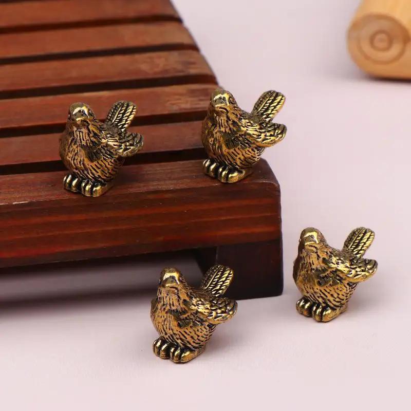 4pcs Mini Brass Bird Ornaments Universal Fit Durable Weather-Resistant Outdoor Birdbath Bowl Decorative Accessories