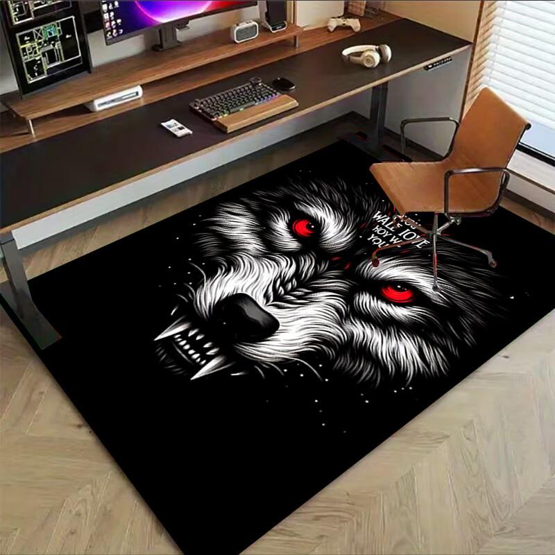 1pc Wolf Love Carpet, Office Rug Outdoor Mat Home Decor Area Carpet Festival