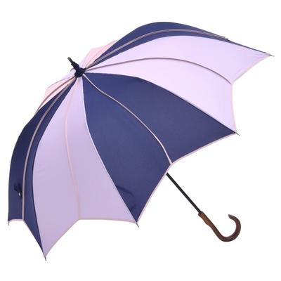 Large Flower Long Difficult To Get Piping [Chinoiserie Modern] Umbrella, Women's, Motif, Umbrella, Deep, Wet, (Navy Multi)