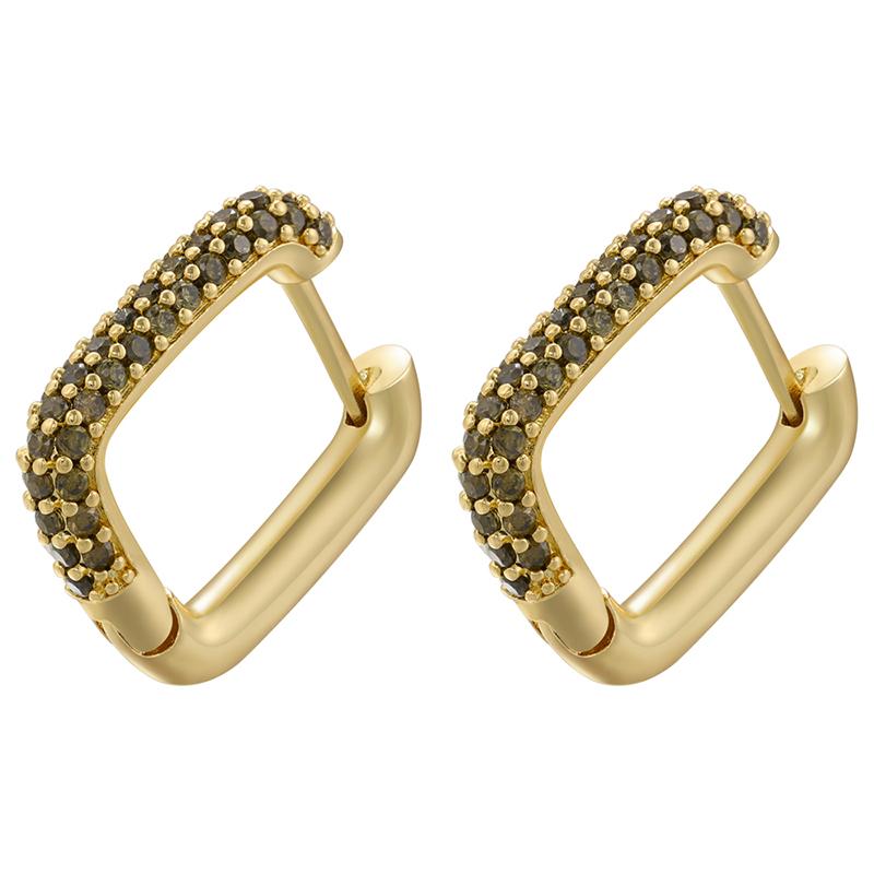 Hoop earrings gold color silver color small hoop earrings crystal women rainbow earrings Fashion jewelry wholesale VE144