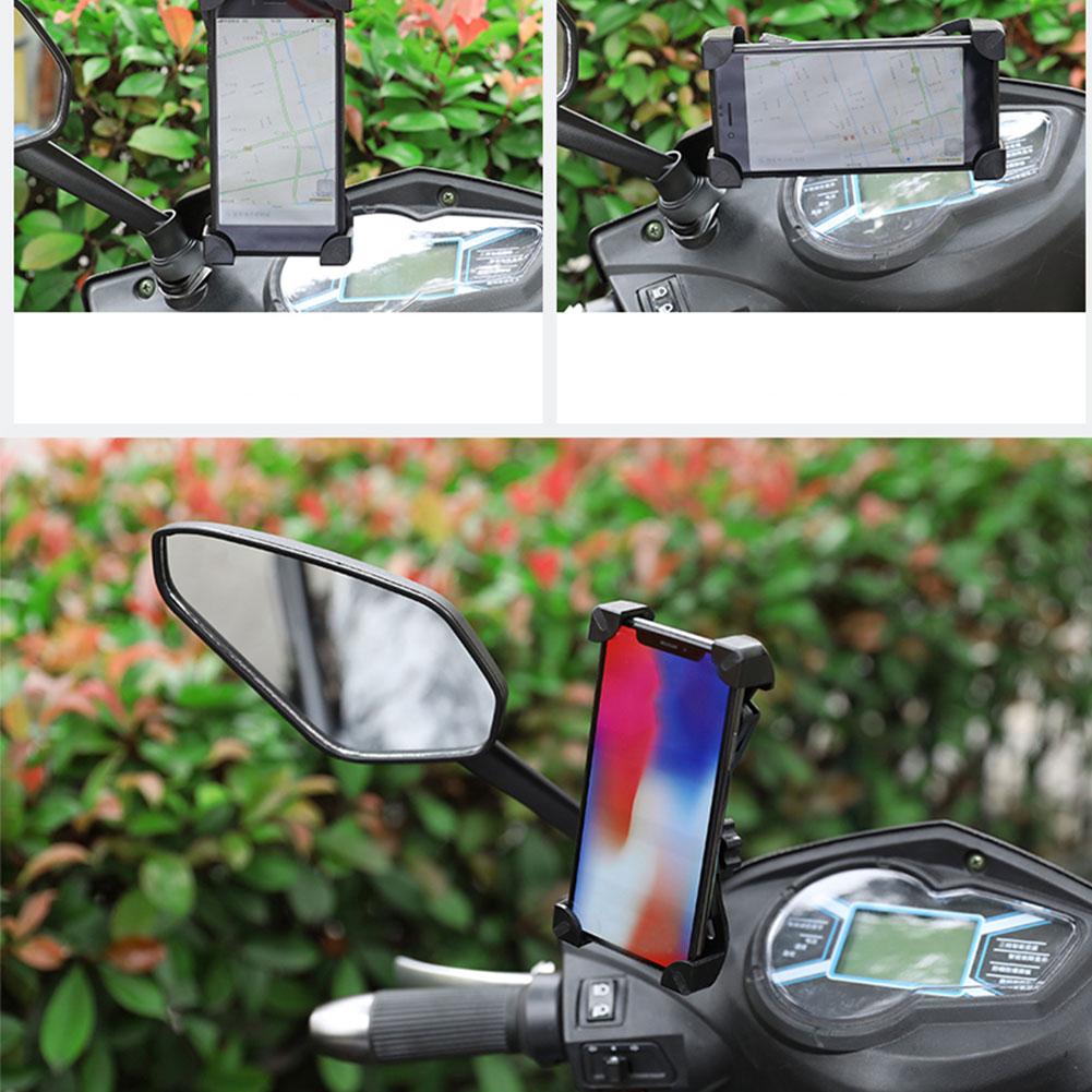 Universal Motorcycle Scooter Bike Bicycle Mobile Phone Holder Secure Lock Bracket Mount