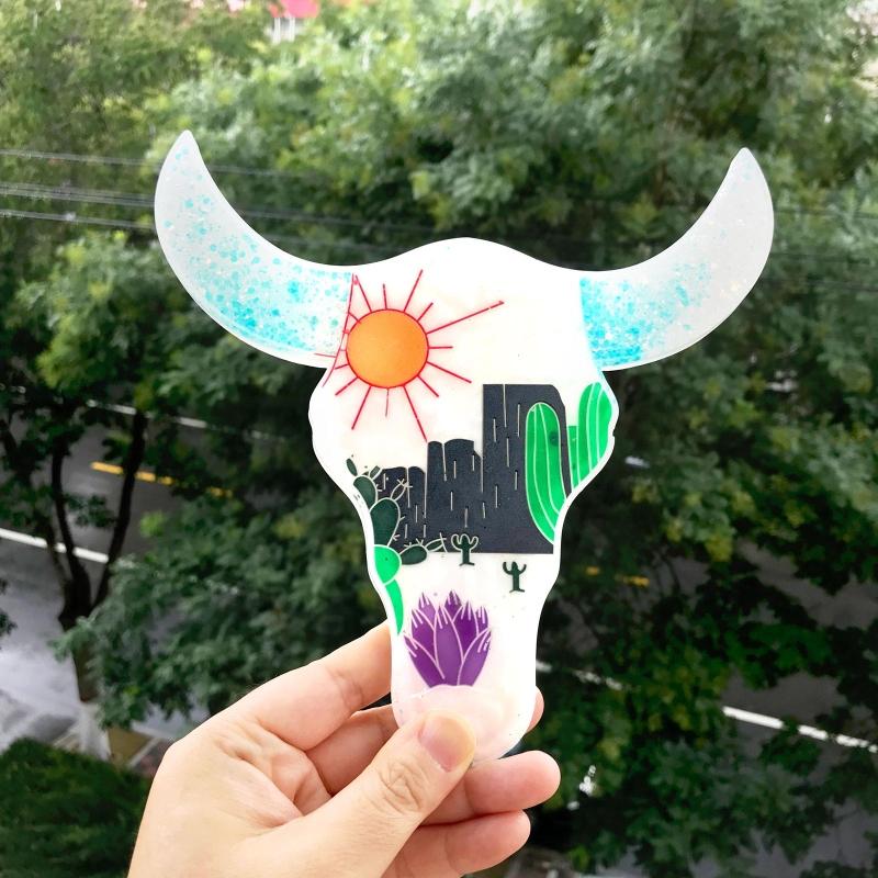 Animal for Head Silicone Mold Wall Pendant Decor Resin Casting Mold Bull for Head Coaster Epoxy Casting Mold Home Decor