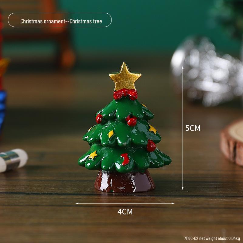 Mini-Weihnachtsschmuck: Niedliche Harzdekorationen für Kinder, kleine Geschenke und Tischbäume