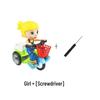 Elektrisches Kinder-Dreirad mit Pedalen, Musik und Lichtern