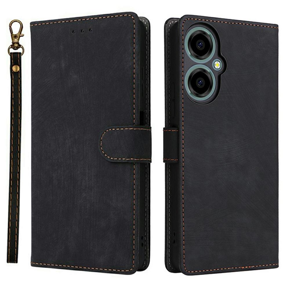 

For BLU G64 Wallet Case RFID Blocking PU Leather Cover Stand View A