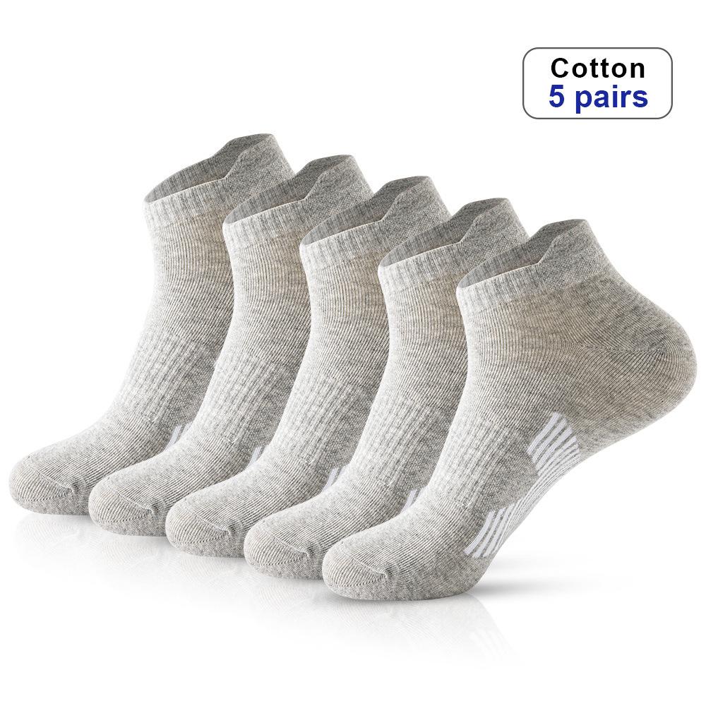 Men's Low-Cut Cotton Sports Socks for Running & Basketball