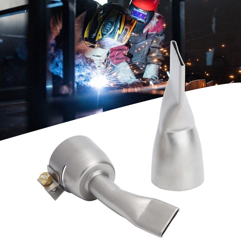 Flat Welding Nozzle Welding Gun Flat Nozzle 20mm Small+40mm Large Tip for Welder Tool Stainless Steel Hot Air Gun Nozzle