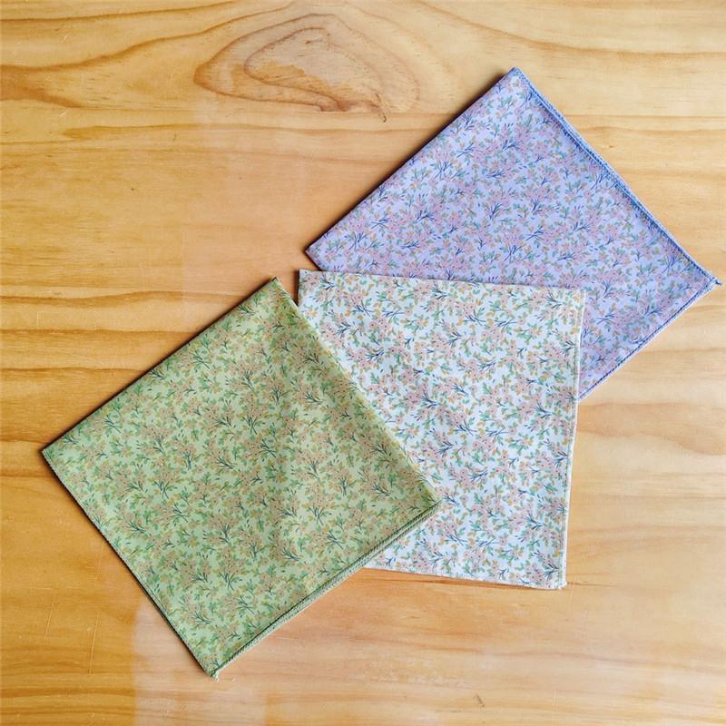 

3 шт. 35x35 см 100% хлопок винтажный цветочный принт женские носовые платки квадратный шарф свадебный подарок на вечеринку