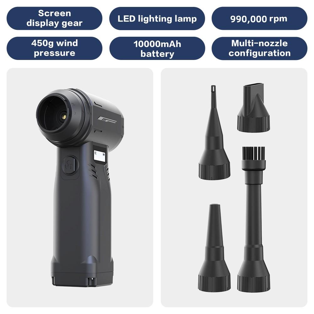 

990000 RPM Violent Fan Powerful Air Blower 9 Gears Speed Adjustable Brushless Handheld Turbo Jet Fan High Speed Turbo Jet Blower