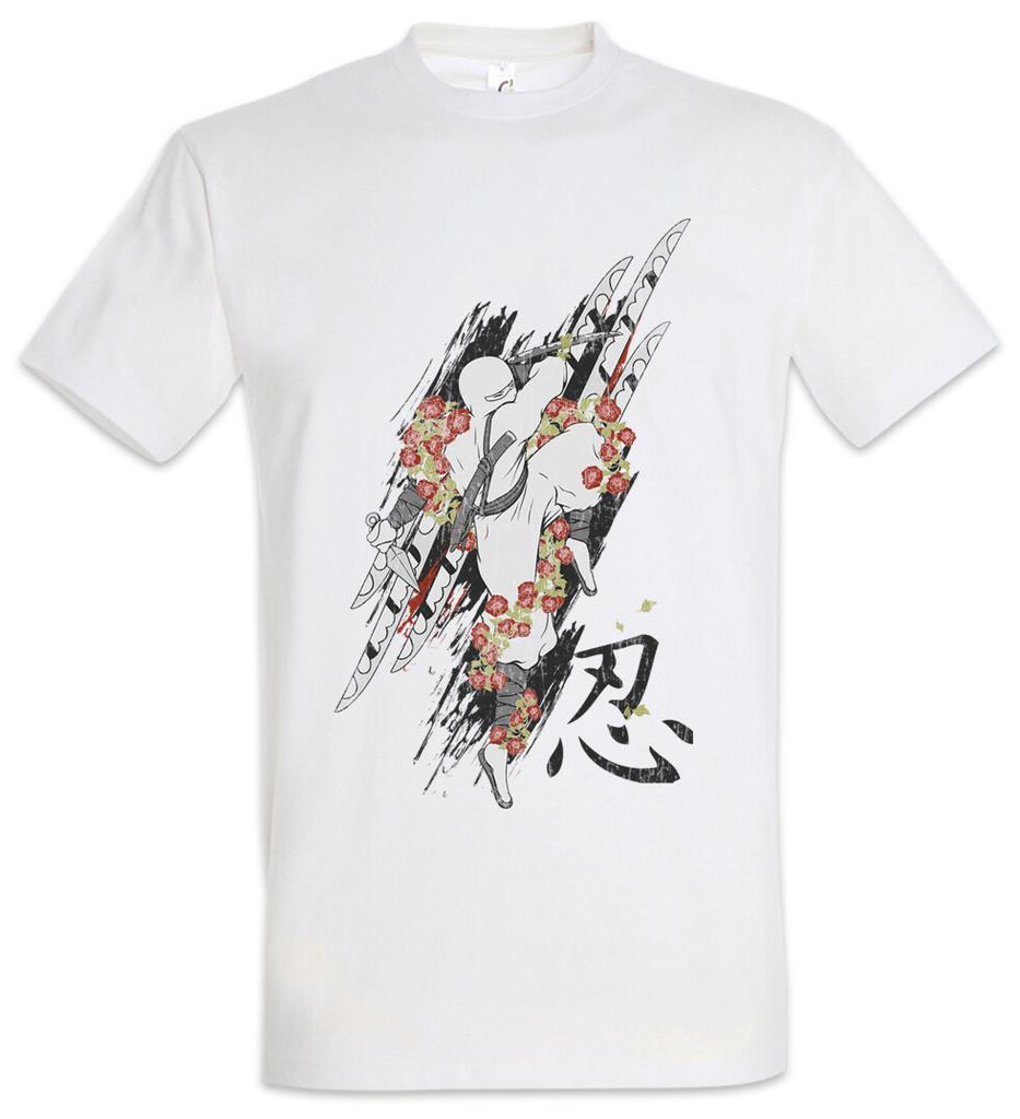 White Ninja T-Shirt Mens Womens Tees Top Bushido Banzai Japan Shogun Samurai Sword Armor Helmet