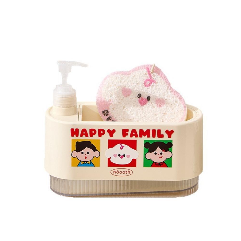 Leak-Proof Hand Soap Dispenser with Sponge Wipe Dual Soap Dispenser  Countertop