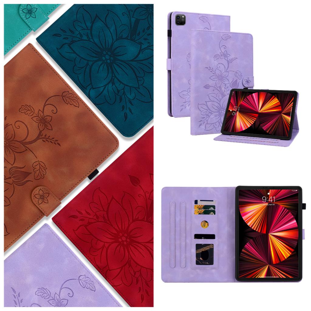 For Apple iPad Pro 12.9 (2018) (Also Known As iPad Pro (12.9-inch, 3rd generation)).PU Leather Exquisite Floral Embossed Design Tablet Case