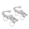 2PCS Swivel Eye Snap Shackle Stainless Steel Quick Release Boat Chain Eye Jaw Swivel Snap Shackle Hook