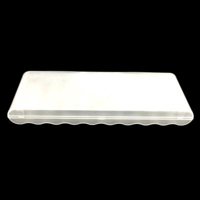 Cutie de depozitare pentru baterii din plastic alb, transparent, cu 10 sloturi