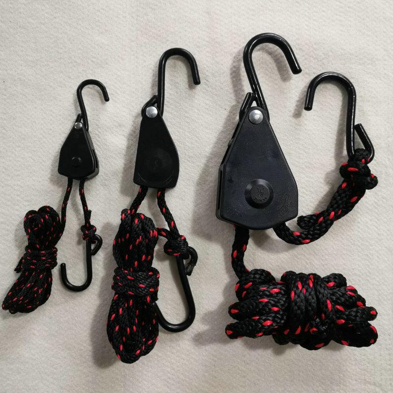 Outdoor S-Hook Lanyard and Pulley Rope for Camping and Tents