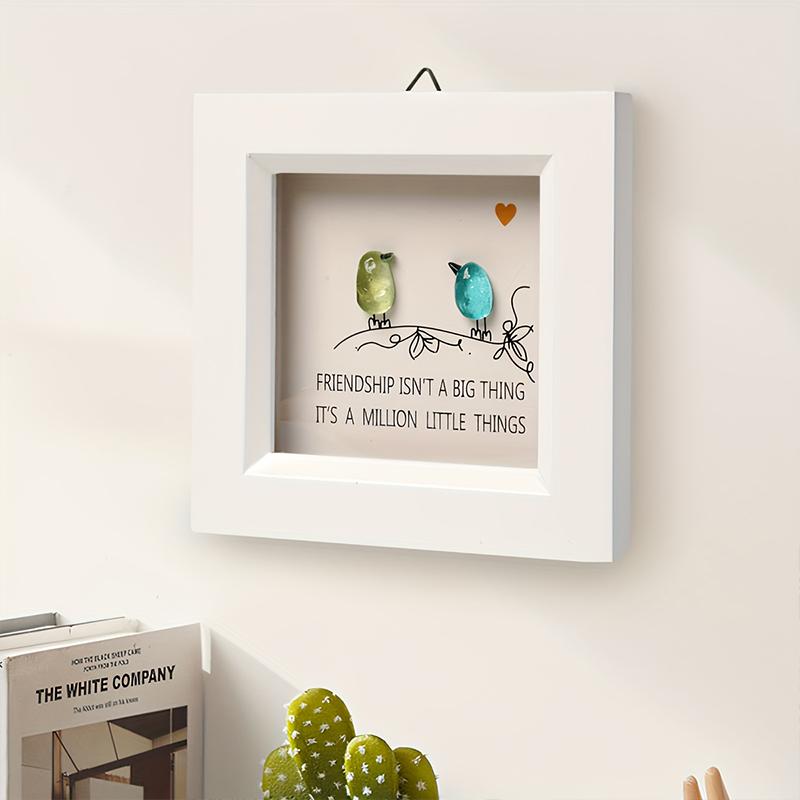 

1 шт. Милая комната, кухня, подарок для друзей, мини-рамка для фотографий с птицами, украшение из стекла, образец птицы