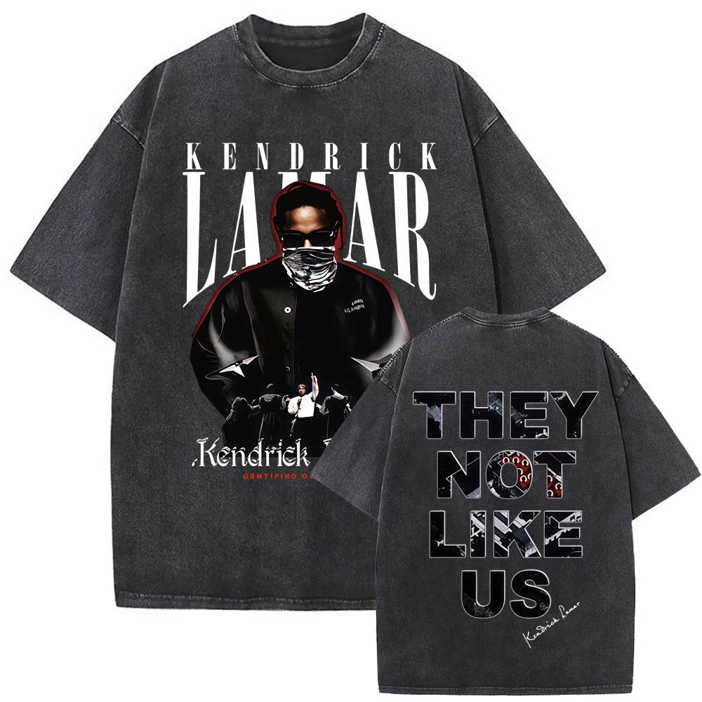 Rapper Kendrick Lamar Großes Gesicht Grafik T-Shirt Nicht Wie Wir Mr. Morale The Big Steppers T-Shirts Herren Hip Hop Übergroßes T-Shirt