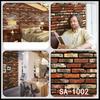 Home Decor 3D PVC Wood Grain Wall Stickers Paper Brick Stone wallpaper Rustic Effect Self-adhesive Home Decor Sticker Room