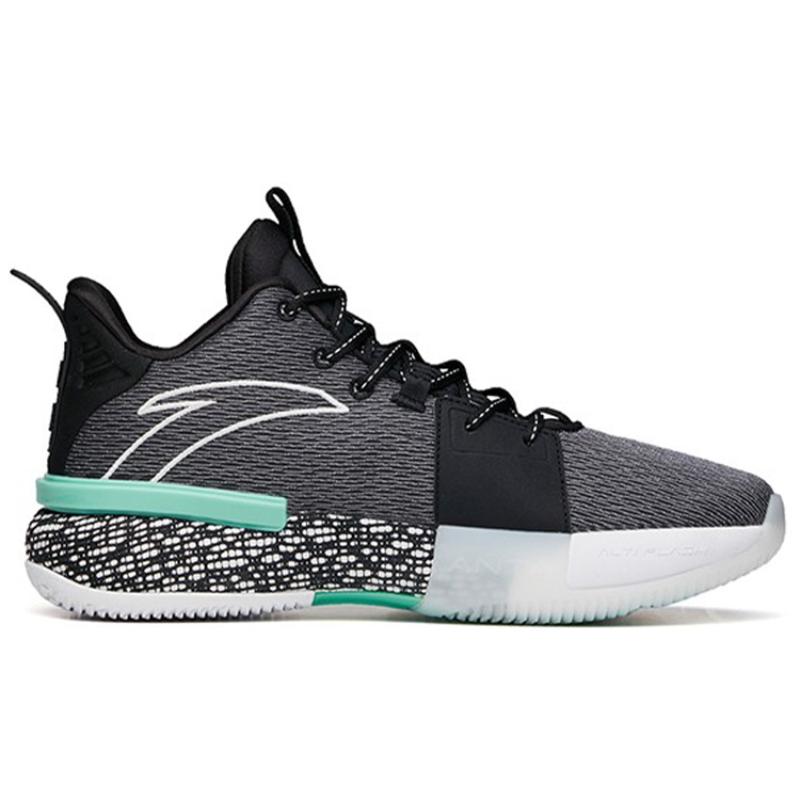 Anta Impact 1 KT Wear-Resistant Slip-Resistant Low-Top Performance Basketball Shoes Men's Black Gray Sneakers 112131605-2