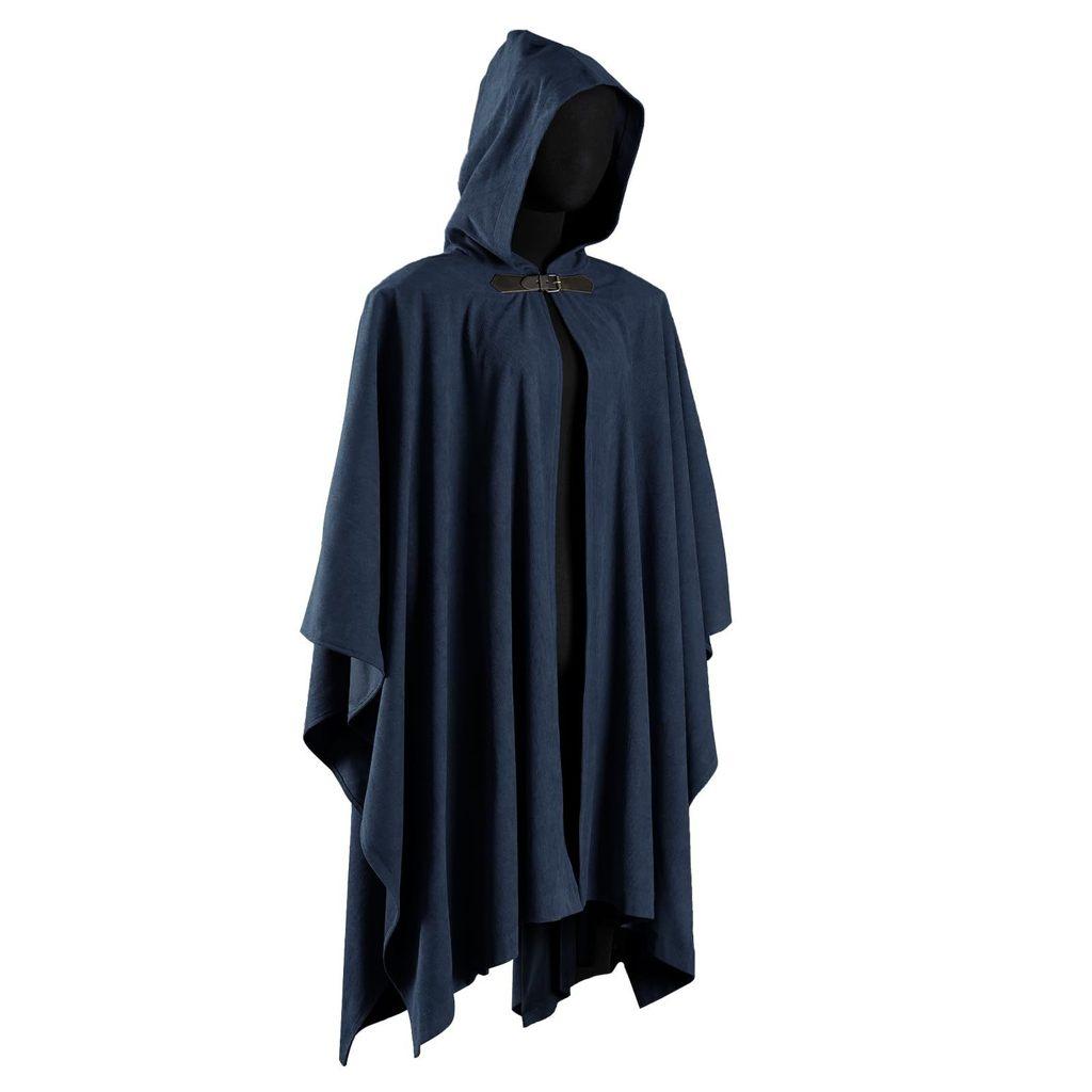 Mantello Medievale in Velluto con Spilla Regolabile per Costumi Fantasy Role Play