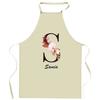 Tablier De Cuisine - Samia Lettre - Coton Résistant - Impression France (Bretagne) - Liens Ajustables