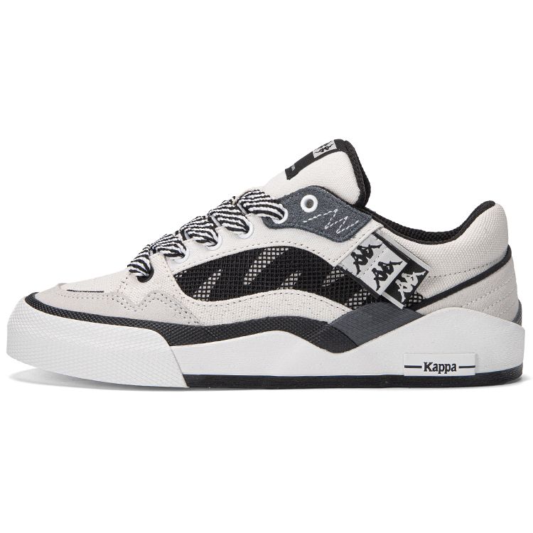 Kappa Breeze And Deer Series Trendy Retro Exquisite Details Slip Resistant Durable Low Top Skate Shoes Unisex sneaker Black White K0EW5CC07CJ-012
