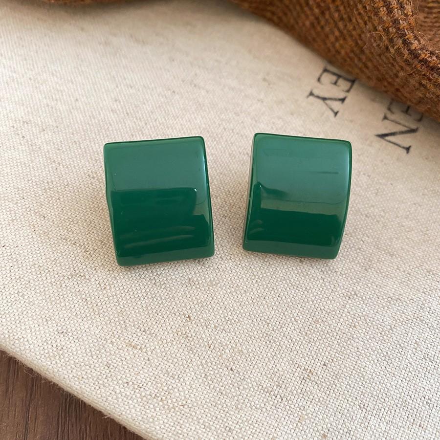 Silver Needle Green Butterfly Flower Pearl Stud Earrings Small Fresh High-end Earrings Earrings Women