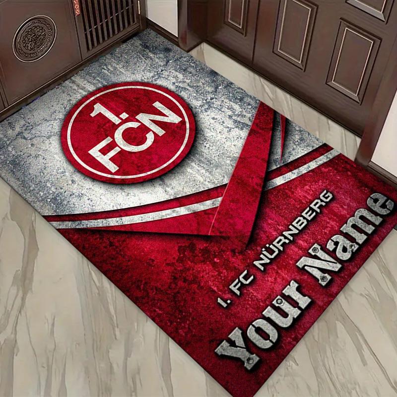 Benutzerdefinierter Teppich mit 1. FC Nürnberg Logo für Wohnzimmer, Schlafzimmer, Zuhause, Sofadekoration, rutschfeste Bodenmatte für Kinder