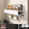No-Drill Wall-Mounted Kitchen Storage Rack: Multifunctional Holder for Knives, Chopsticks, Pot Lids, and Seasoning Condiments