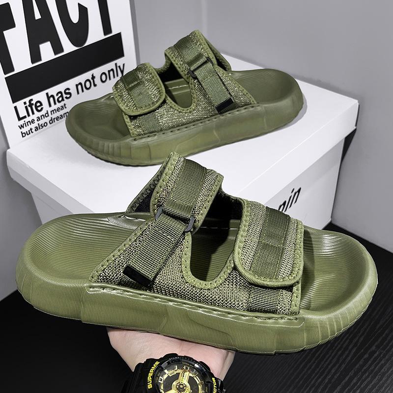 

Модные мужские офисные балетки из сетчатой ткани, обувь для ходьбы, нескользящие повседневные мужские туфли, удобные слипоны, мужские полушлепанцы, пляжные крутые шлепанцы 45 армия зеленый