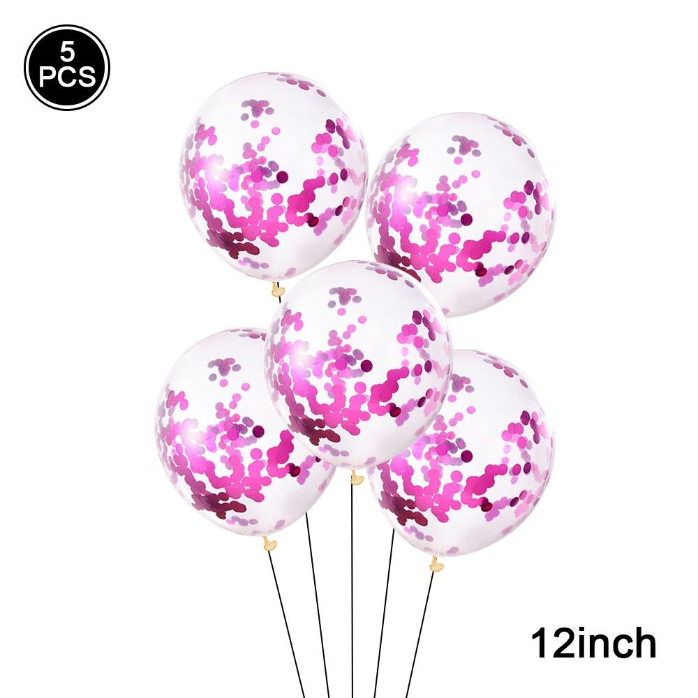 5pc/set of Metal Transparent Sequin Balloons for Birthdays Weddings Parties Shopping Mall Events Decorative Balls Balloons