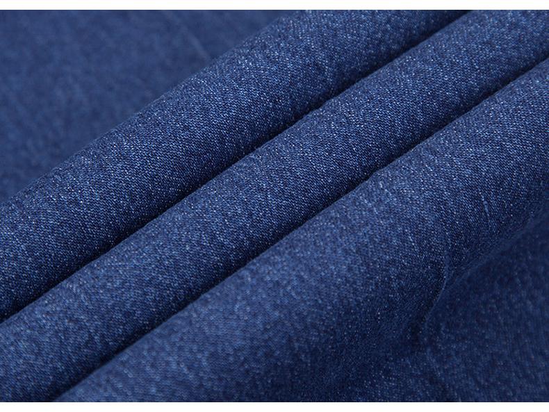 Men's High Waist Elastic Denim Trousers - Autumn/Winter Style, Loose Fit, Business Casual for Middle-aged Dads