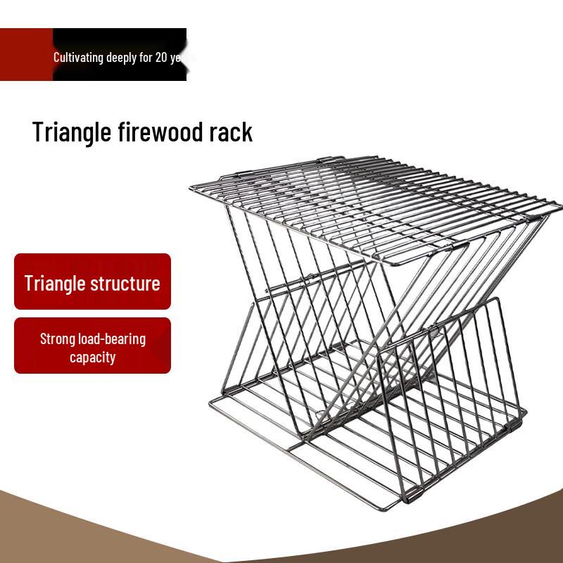 Beifu Outdoor Folding Stainless Steel Firewood Tripod