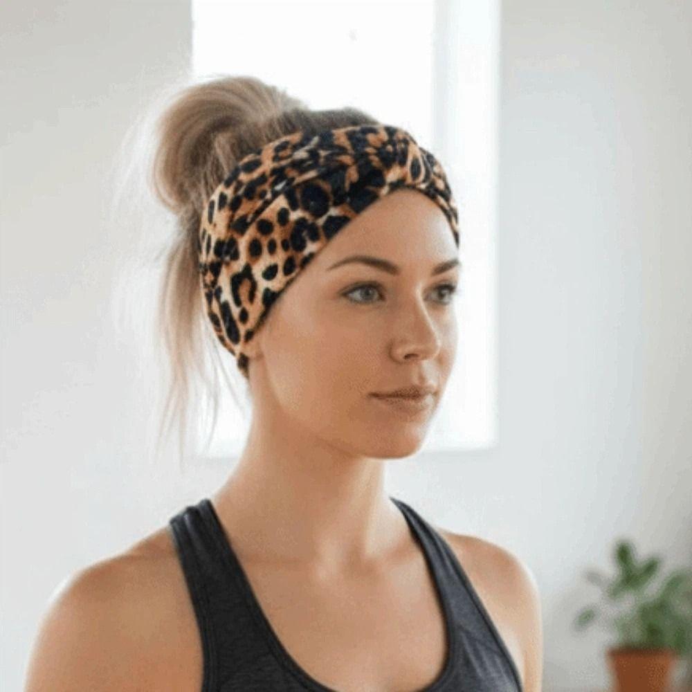 6 PCS Euro-American Style Sports Headband Hip-hop Printed Elastic Hairband Women