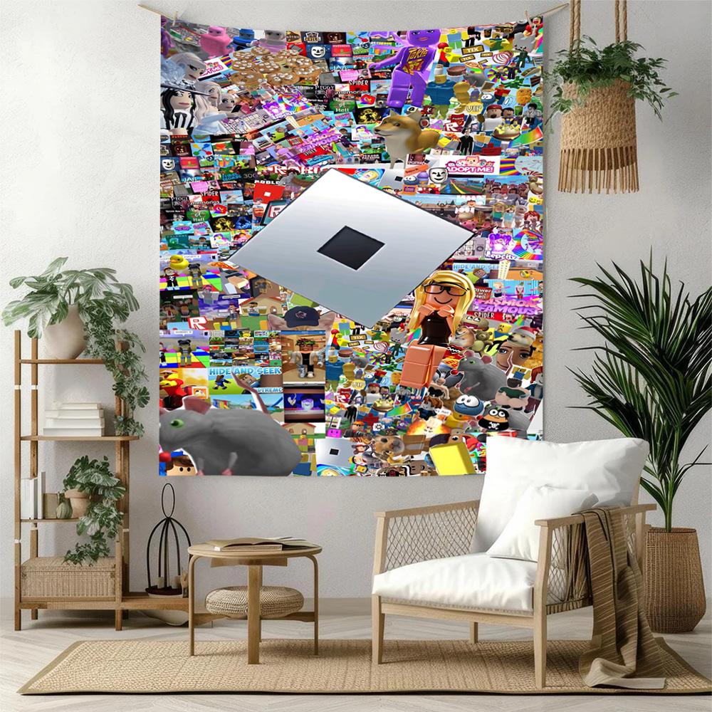 Roblox Wall Decor Tapestry Art For Pet Memorial Birthdaywedding Party Backdrop Family Gift