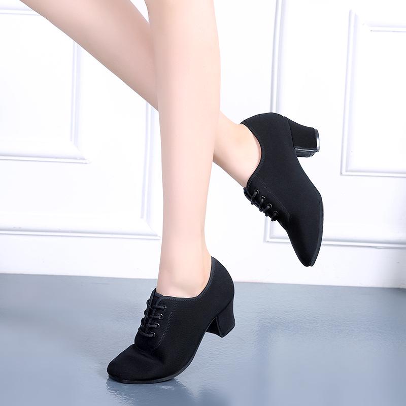 Comfort Latin Dance Shoes Woman Teacher Adult Oxford Shoes Modern Square Ballroom Canvas Women Shoes Comfortable Sneakers Female