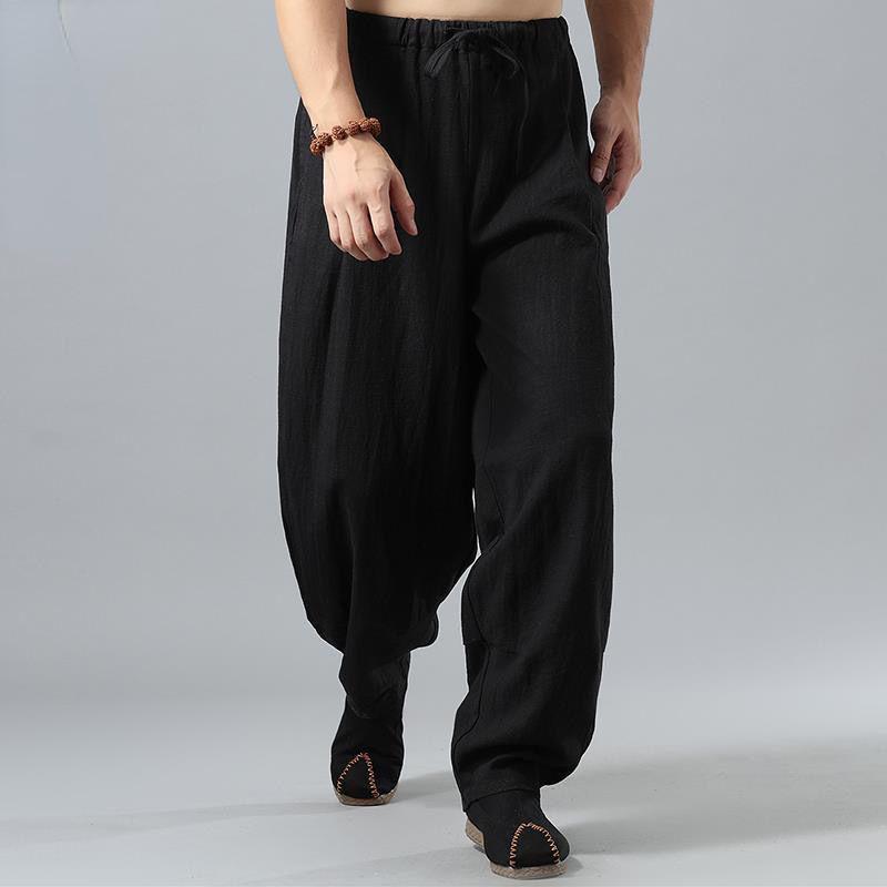 Mode Mænd Harajuku Harem Bukser Mænd Sommer Bomuld Linned Jogging Bukser Mand Vintage Træningsbukser Mode