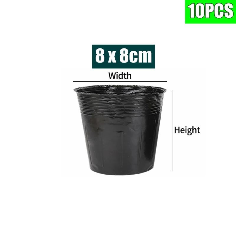 10-100Pcs Plastic Seedling Cup Disposable Thickened Nursery Pots For Transplanting Flower Vegetable Planting Seeding Grow Bags