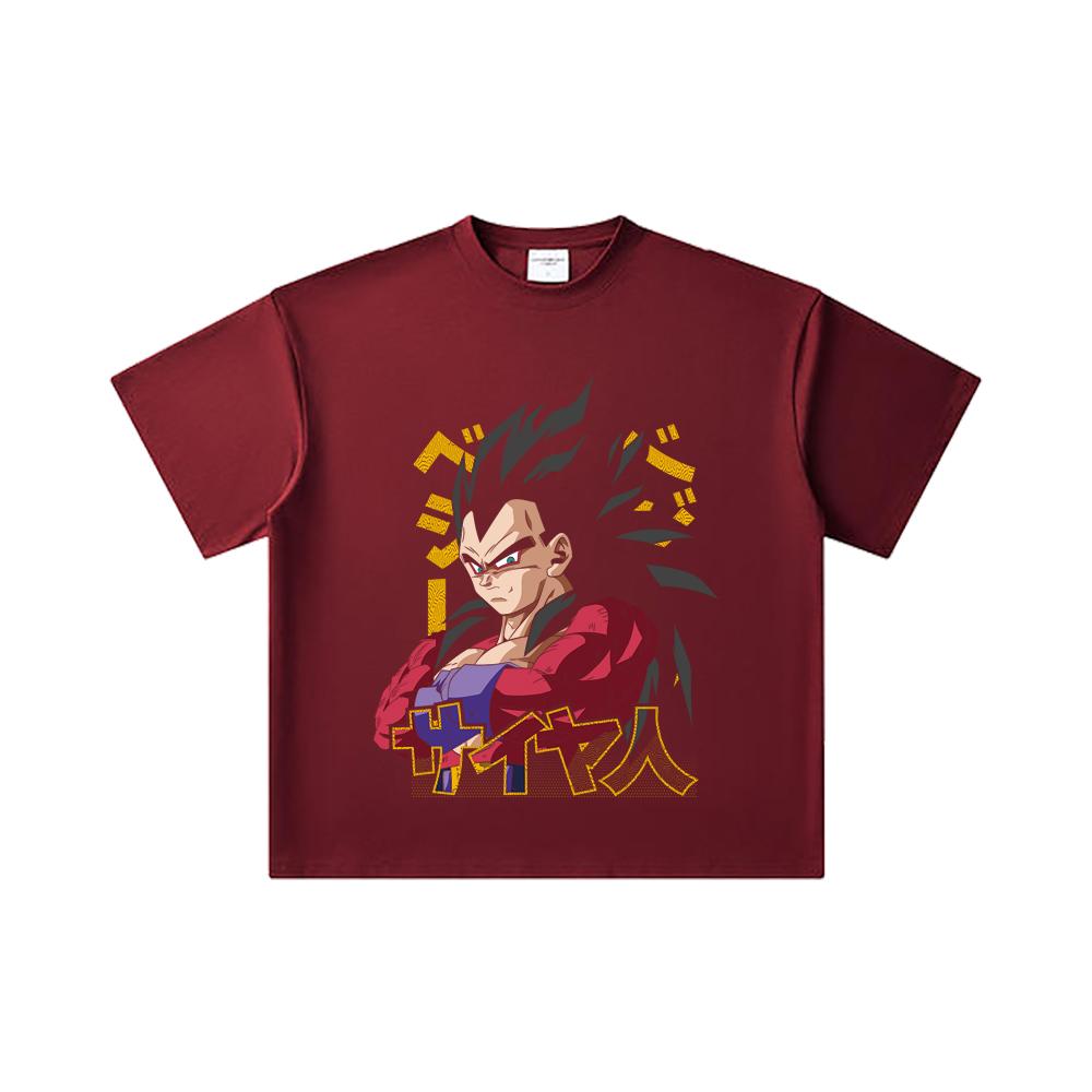 260 GSM Double Yarn 32 Count 100% Cotton Dragon Ball V18 Goku Print Unisex Heavy Cotton T Shirt
