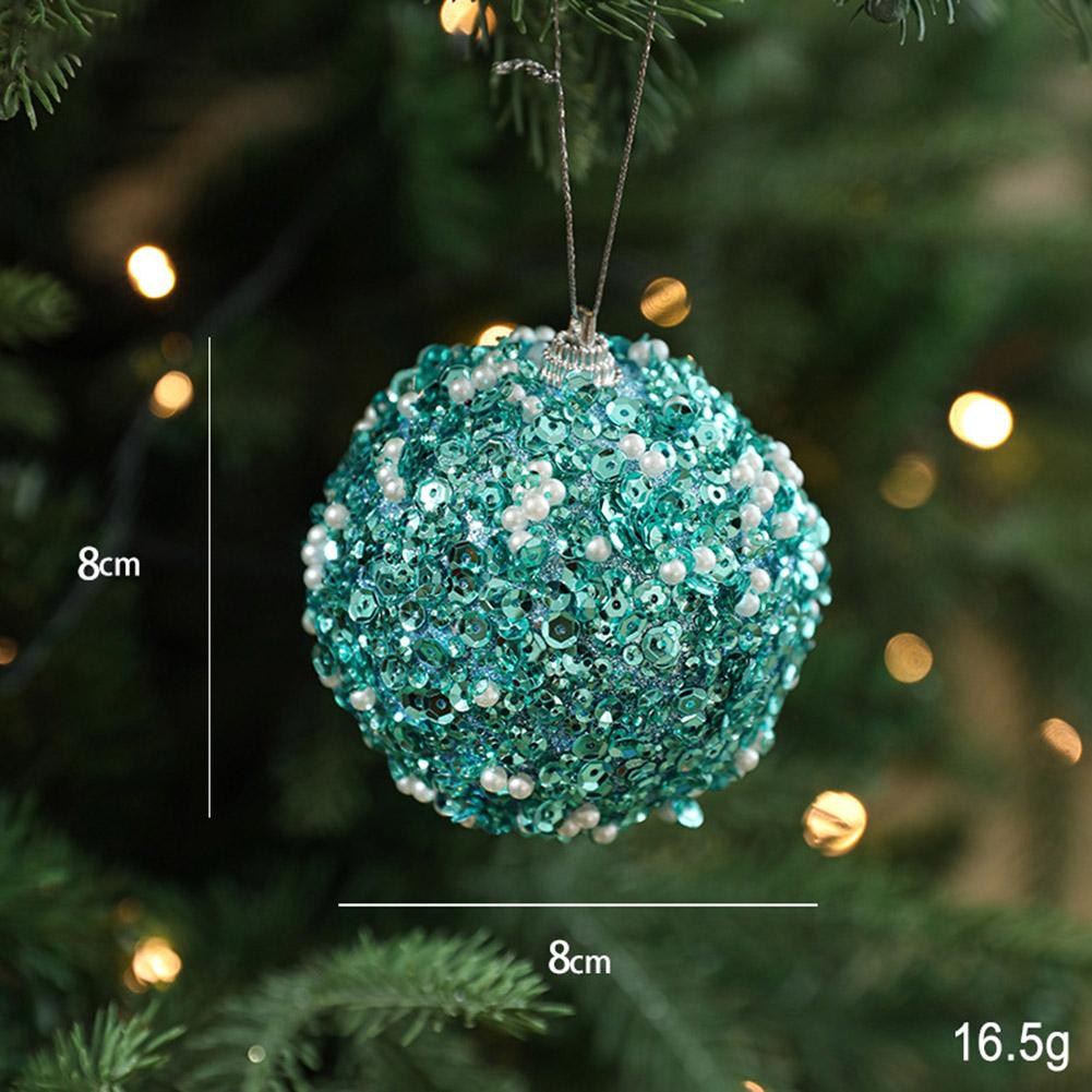 Glitter Christmas Ball Ornaments for Christmas Tree Decor Hanging Balls