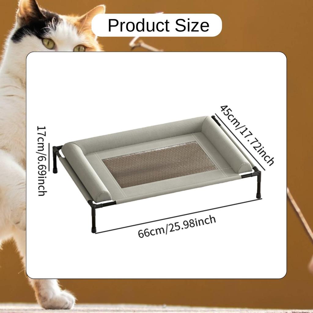 Bed Built with Strong Mesh Cloth Raised Adjustable Portable Cooling Pet Cot Washable Surface