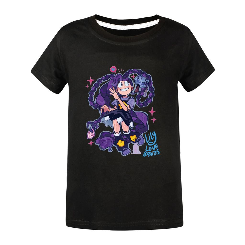 5625 Girls Lily Lovebraids Print Short Sleeves T-Shirt Top