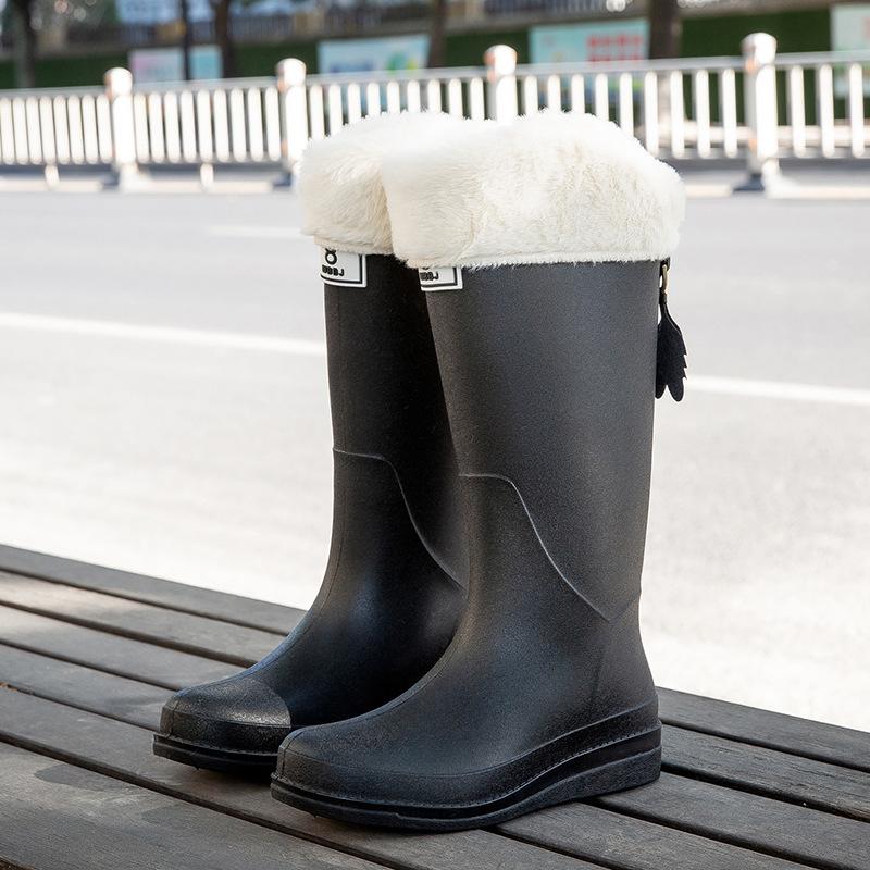 Tall Women's Waterproof Shoes Non-slip and Wear-resistant Rain Shoes Fashionable Korean Version Adult Outer Wear Water Boots Rain Boots