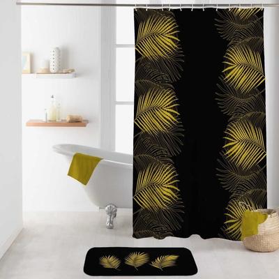 Shower Curtain - DOUCEUR D'INTERIEUR - Orbella - 180 X 200 Cm - Polyester - Black Print