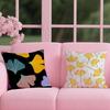 Ginkgo Leaves Printed Cushion Cover Reversible Plush Pillow Cover For Car Sofa Bedroom Decorative Gift Pillowcase